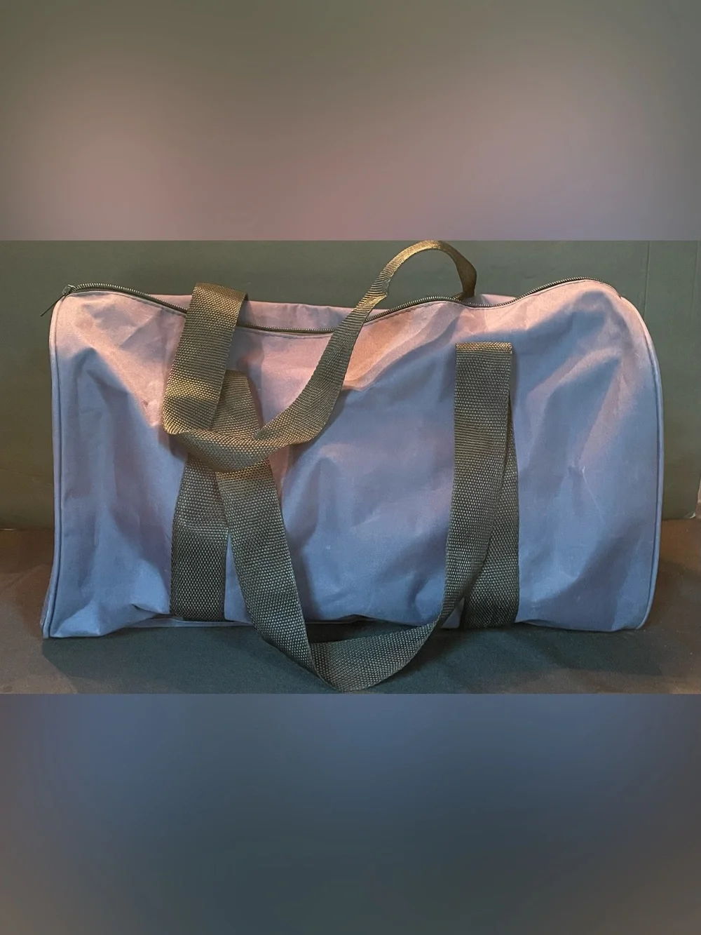 Jean Paul Gaultier Blue and White Striped Duffel Bag